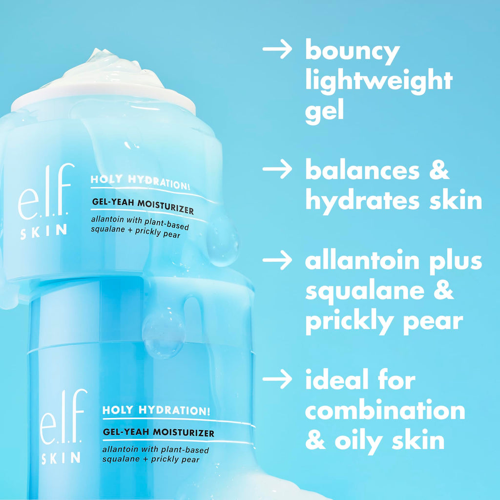 Buy now e.l.f. SKIN Holy Hydration! Gel-Yeah Moisturizer, Lightweight Moisturizer For Plump, Hydrated Skin, Infused With Squalane, Vegan & Cruelty-free at indiglob india