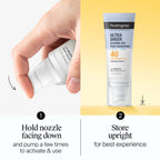 Buy now Neutrogena Ultra Sheer Invisible Gel Face Sunscreen SPF 40, Facial Sunscreen & Moisturizer, Vitamin E, Matte Finish, Makeup Primer, Travel Size, 80 Minutes Water-Resistant, 1.7 oz at indiglob india