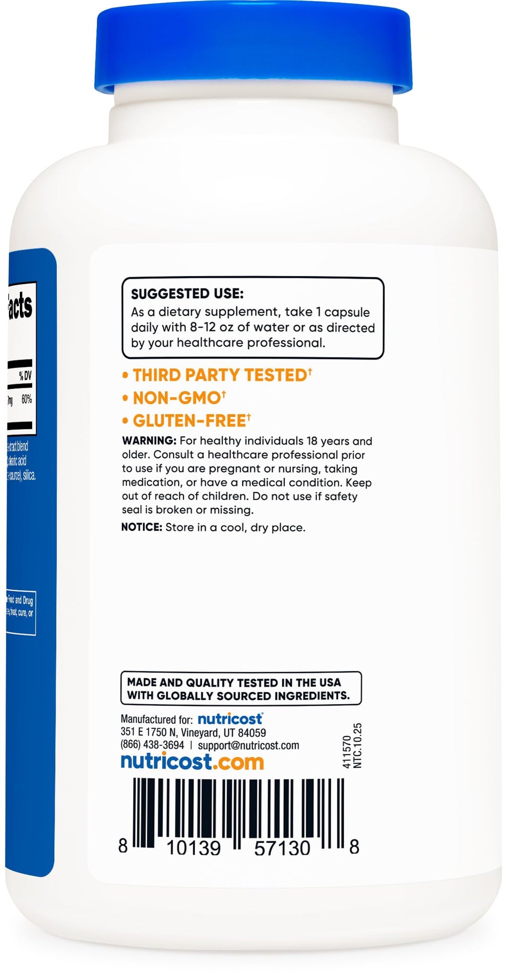 Nutricost Magnesium Complex 250mg, 240 Capsules, Gluten Free & GMO-Free
