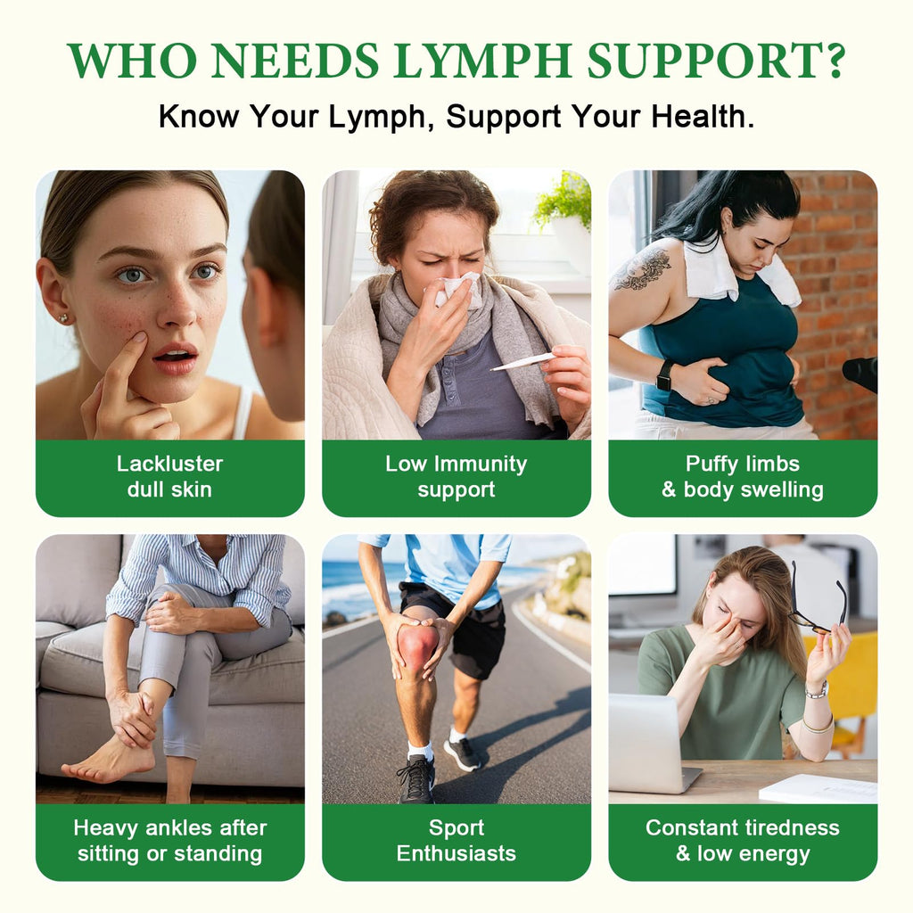 GORNVB Lymphatic Drainage Drops, Lymphatic Drainage Supplements with Echinacea, Cleavers, Dandelion, Red Clover, Horse Chestnut for Swelling Relief, Heavy Legs, Immune & Detox Support, Vegan, 2 fl oz