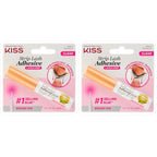 Kiss Lash Adhesive, Lash Glue, 24hr Strip Eyelash Adhesive, Clear, Includes Lash Adhesive, Long Lasting Wear, Can Be Used with Strip Lashes and Lash Clusters