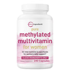 Micro Ingredients Pure Methylated Multivitamin for Women, 240 Capsules | 32-in-1 Formula with Vitamin B, C, D + Iron, Methylfolate & More | Supports Women 's Daily Wellness | Filler Free, Non-GMO