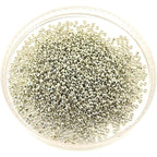 Buy now Miyuki Round Rocaille's Seed Beads Size 15/0 8.2g Duracoat Galvanized Silver 15-4201 at indiglob india