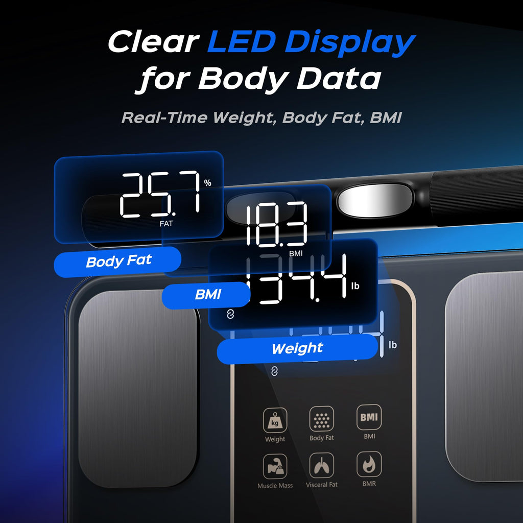 Body Composition Scale with Handle, 8-Electrode Smart Scale