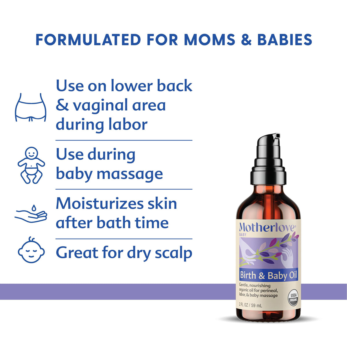 Motherlove Birth & Baby Oil (2 oz)