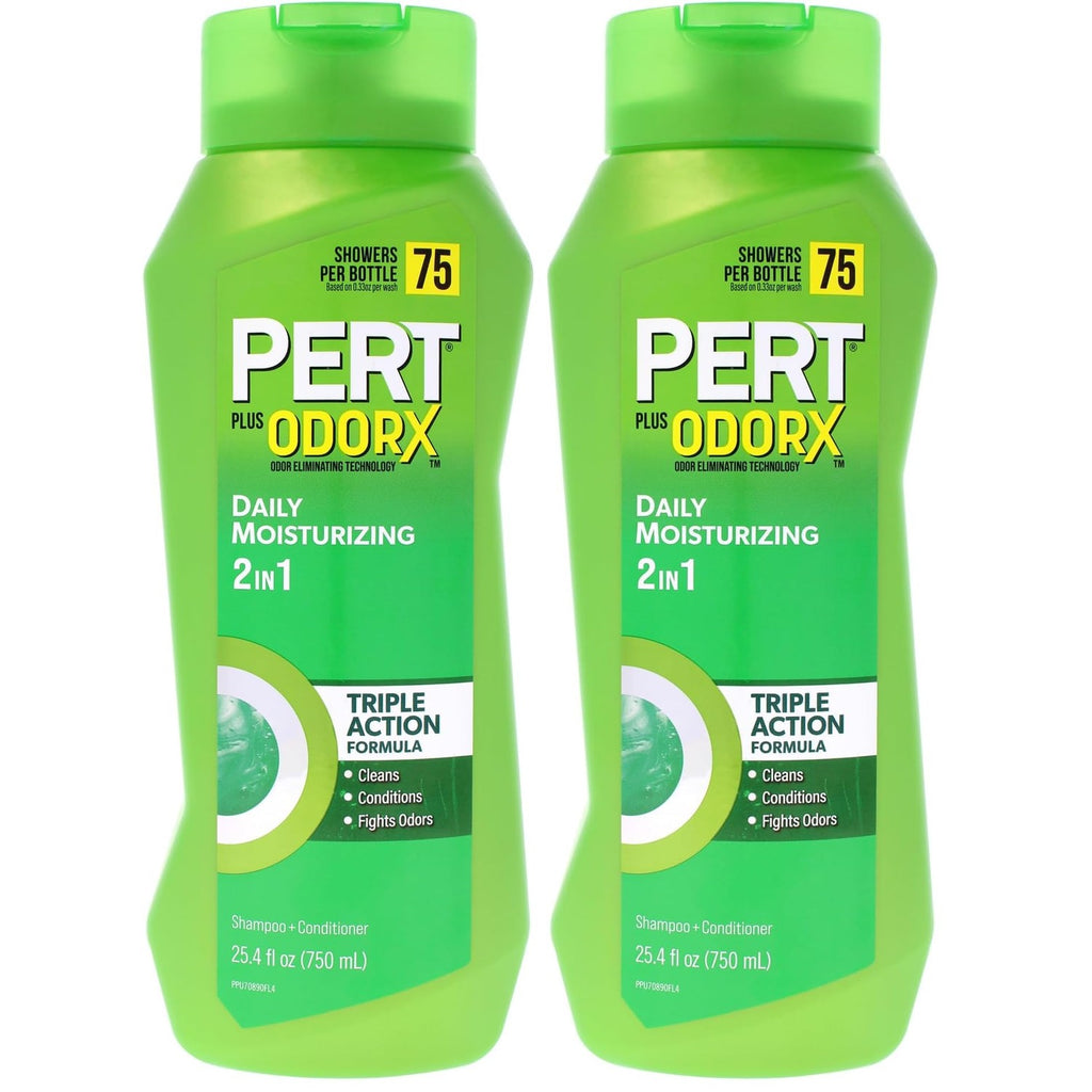 PERT 2 in 1 Complete Clean Shampoo and Conditioner - Mens Shampoo for Daily Use - Hair Conditioner for Men - Removes Dirt, Oil, and Build Up - 25.4 oz