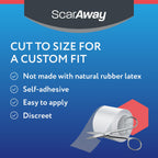 ScarAway Clear Silicone Scar Tape, Medical-Grade Cut-to-Size Silicone Strip for Surgery, Burn, Hypertrophic & Keloid Scars, Self-Adhesive, Water-Resistant, 60” x 1.6” Tape Roll
