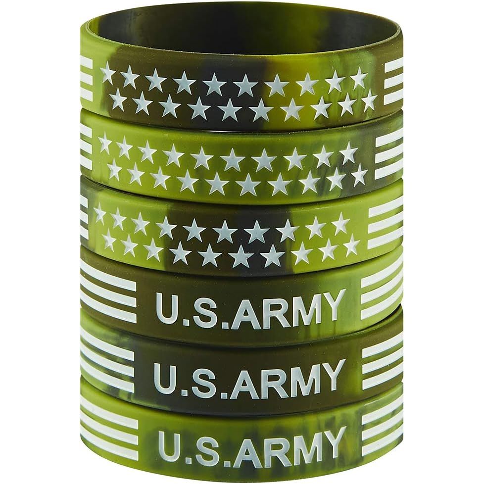 Buy now American Flag Rubber Bracelets Silicone Wristbands for Department,Officers,Veterans,American Patriots, Army fans Sport Fans Wearing and Special Gifts for Independence day,Parties,Events Youth 7” 6pcs Army green at indiglob india