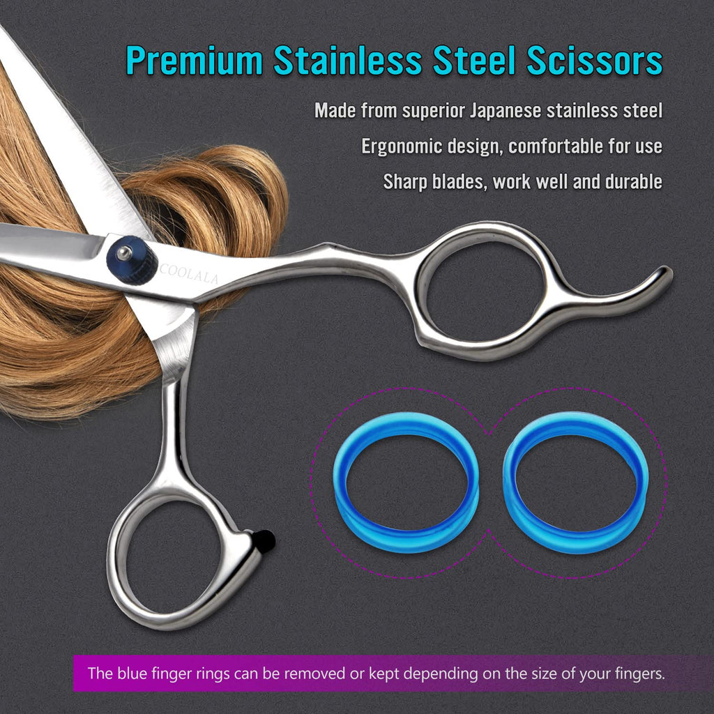 Buy now Stainless Steel Hair Cutting Scissors 6.5 Inch Hairdressing Razor Shears Professional Salon Barber Haircut Scissors, One Comb Included, Home Use for Man Woman Adults Kids Babies at indiglob india