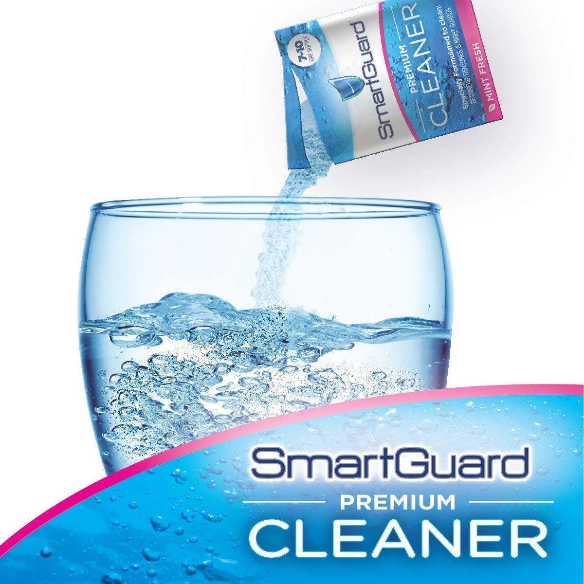Buy now SmartGuard Premium Cleaner Crystals â€“(110 Cleanings)- Removes Stain, Plaque & Bad Odor from Dentures, Clear Braces, Mouth Guard, Night Guard & Retainers. at indiglob india