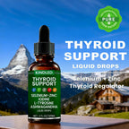 Kindled Thyroid Support Drops | Selenium Zinc Iodine L-Tyrosine Ashwagandha Liquid Drops, Thyroid Bloom | Body Balance & Support - 4 FL.OZ (1)