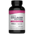 NeoCell Collagen Peptides Pills | 270 Caplets | with Vitamin C and Biotin | Grass Fed Bovine | Hair, Skin, & Nails | for Women and Men