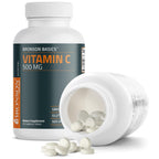 Bronson Vitamin C 500 mg Immune & Antioxidant Support, Non-GMO, 250 Tablets | Daily Vitamin C Replenishment, Vegetarian Formula, Gluten-Free & Soy-Free