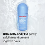 Peach Slices - Smoothing Solution Ingrown Hair Treatment (1.69 oz) - Smooth, Relieve, Soften Skin - 360 Roller - BHA, AHA, PHA, Niacinamide, Licorice - Vegan & Cruelty Free - Korean Skin Care & Beauty