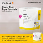 Medela Quick Clean Micro-Steam Bags | Microwave Steam Cleaning Bags | 12Ct