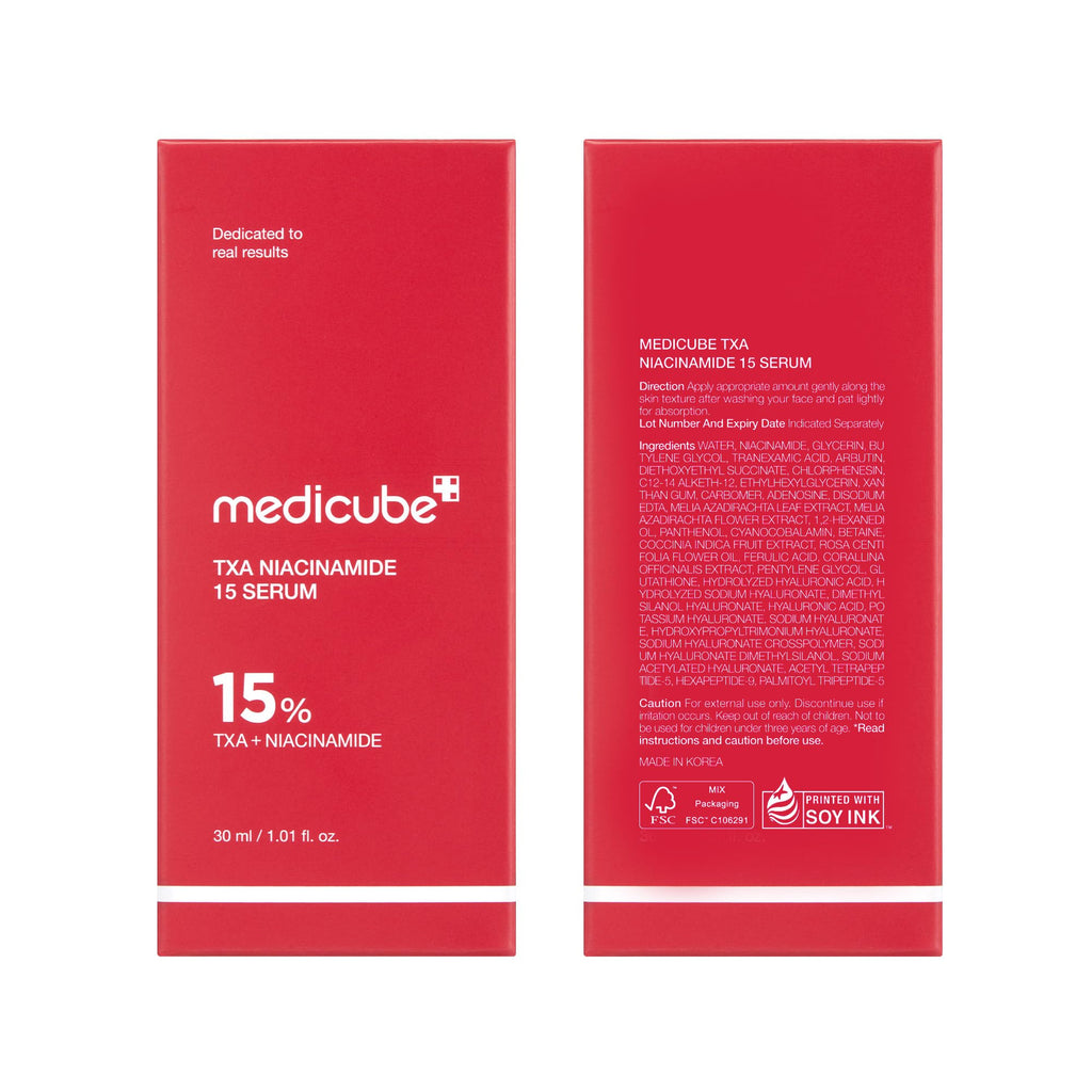 medicube TXA&Niacinamide 15% Glow Serum | Lightweight Daily Serum - For Uneven Skin Tone, Texture, and After Spot Care, High-Potency Tranexamic Acid 5%, 1.01 fl.oz
