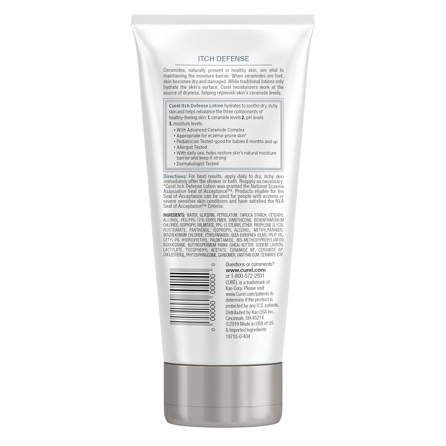 Buy now CurÃ©l Itch Defense Calming Body Lotion, Moisturizer for Dry, Itchy Skin, Body and Hand Lotion, 6 Ounce, with Advanced Ceramide Complex, Pro-Vitamin B5, Shea Butter at indiglob india
