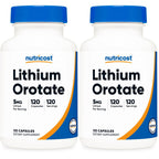 Nutricost Lithium Orotate 5mg, 120 Capsules, Veggie Caps, Gluten Free | GMO-Free