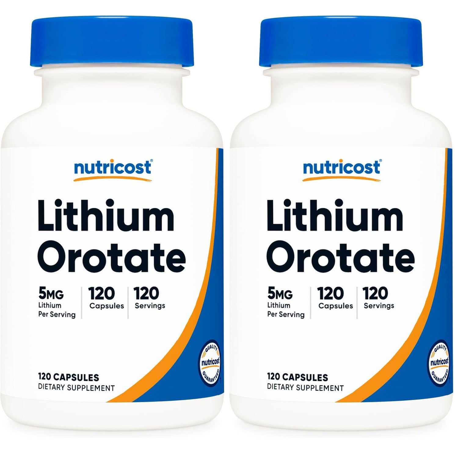 Nutricost Lithium Orotate 5mg, 120 Capsules, Veggie Caps, Gluten Free | GMO-Free
