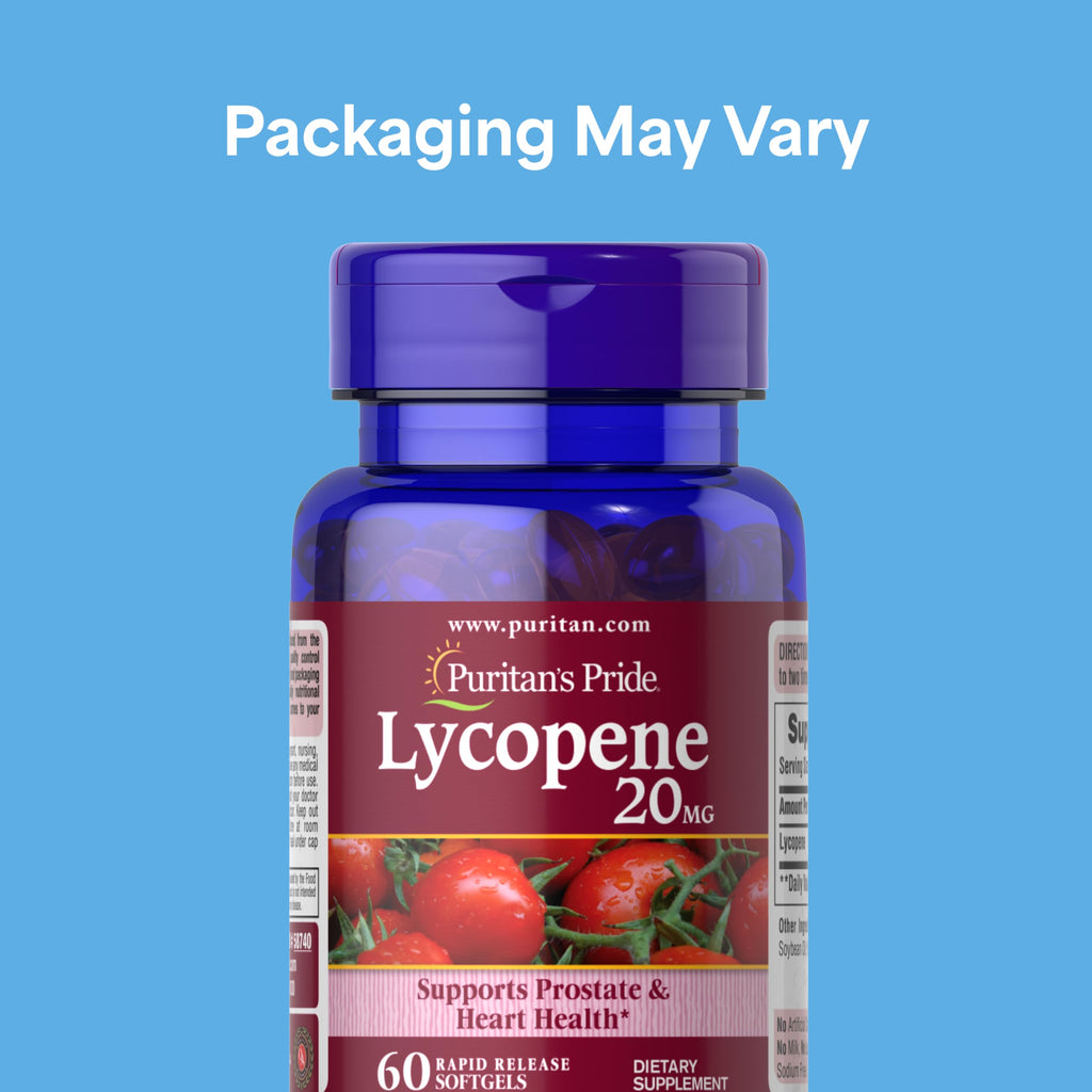 Puritan's Pride Premium Lycopene 20mg, 60 Rapid Release Softgels