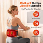 Comfytemp Red Light Therapy Vibration Massage Belt, Cordless, Lower Back