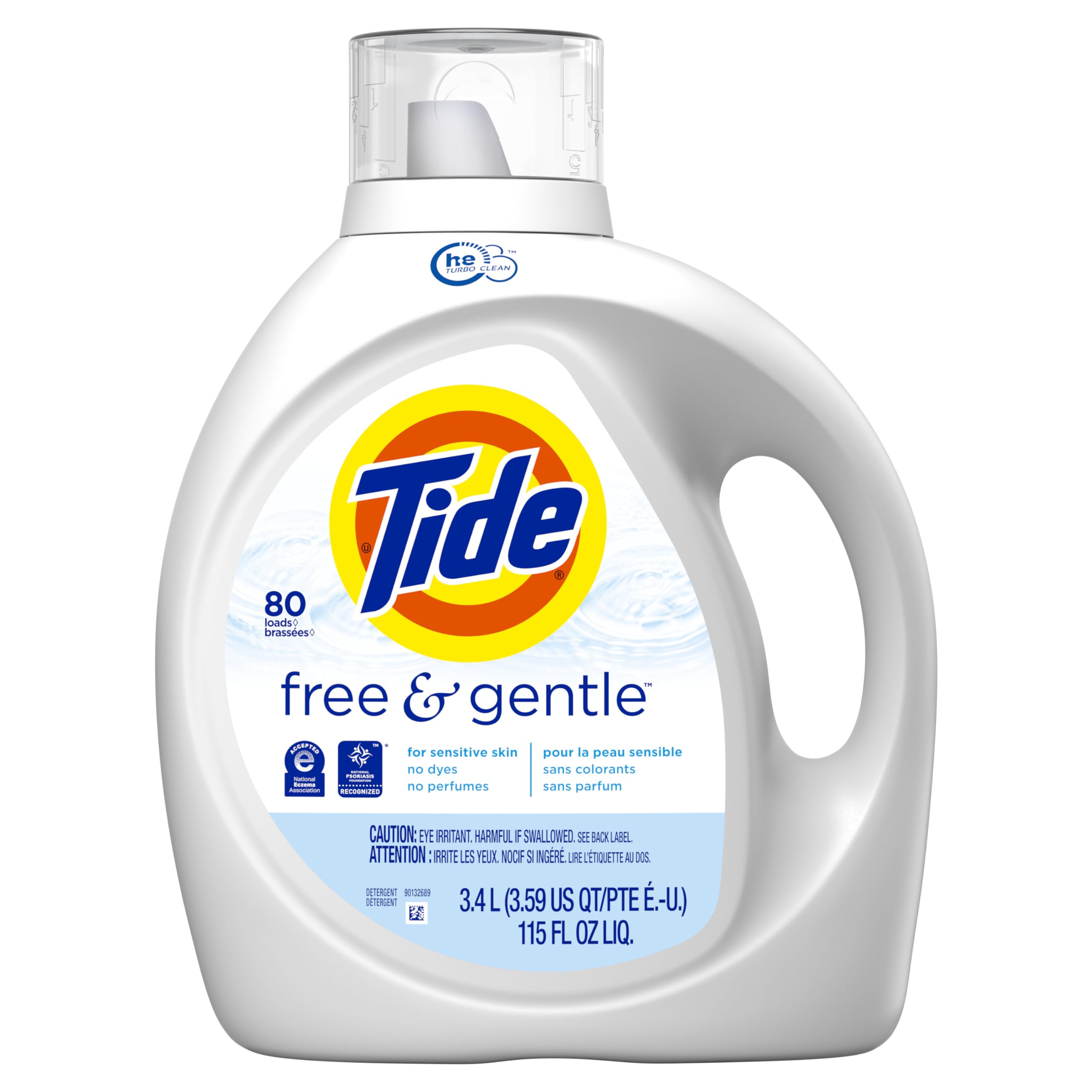 Buy now Tide Free & Gentle Liquid Laundry Detergent, Unscented, 1.47 L (32 Loads) at indiglob india