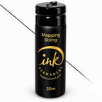 Ink Permanent Brow Mapping String, Black, 100 Ft Pre-Inked Thread for PMU | 100 ft black pre-inked mapping thread helps mark clean brow guide lines for shaping, symmetry checks, PMU and microblading.