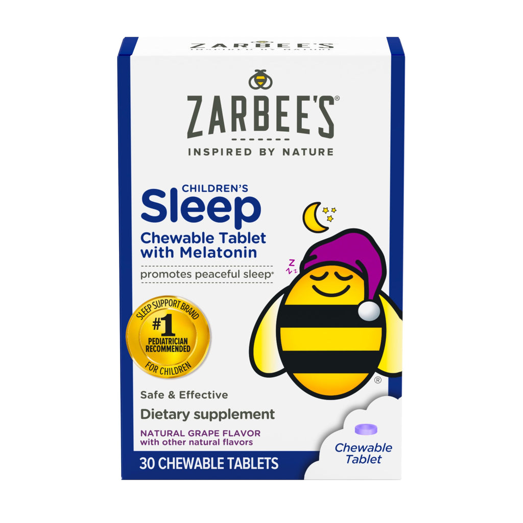Buy now Zarbee's Kids 1mg Melatonin Chewable Tablet, Drug-Free & Effective Sleep Supplement, Easy to Take Natural Grape Flavor Tablets for Children Ages 3 and Up, 30 Count at indiglob india