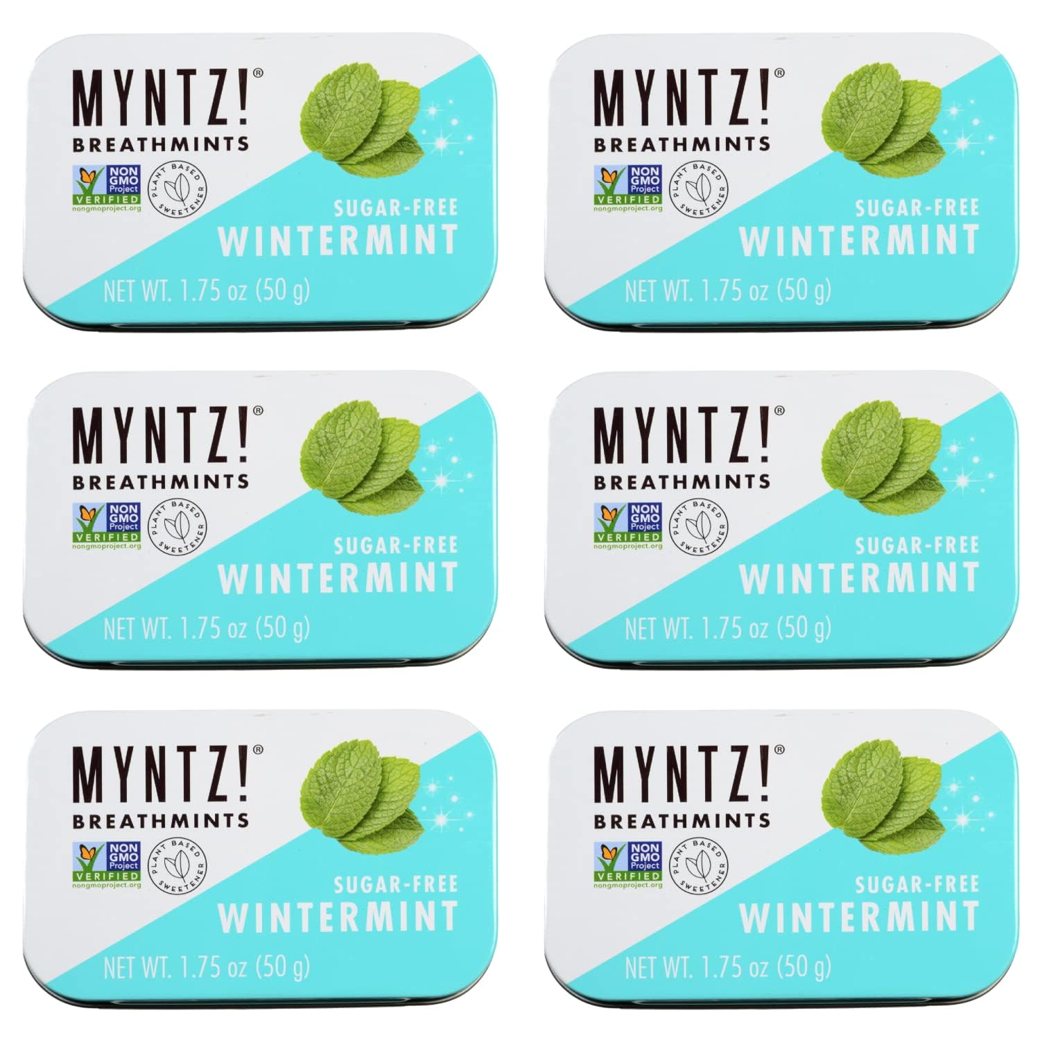 Buy now Dentist Recommended MYNTZ! Brand Mints - Wintermynt Blast Flavor 6 tins x 1.75 ounces per tin Default at indiglob india