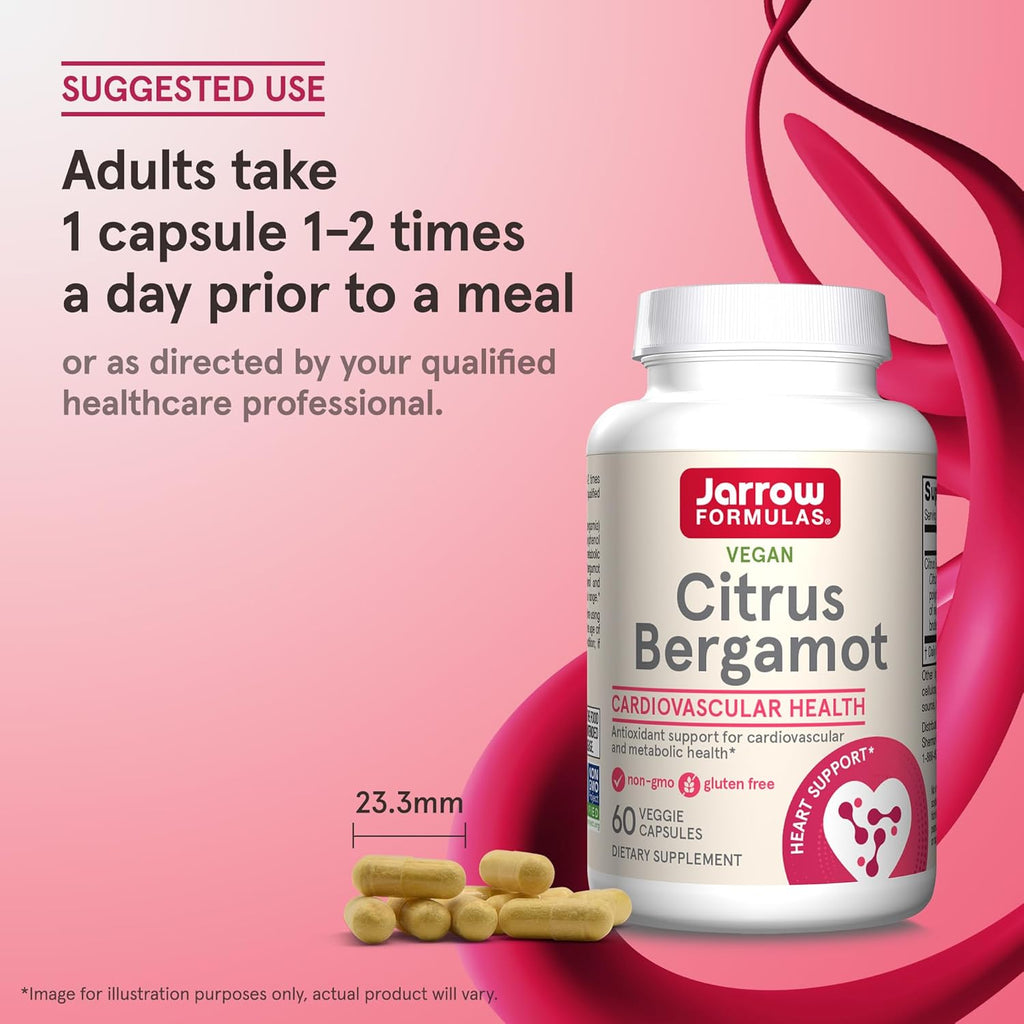 Buy now Jarrow Formulas Citrus Bergamot 500 mg - 60 Servings (Veggie Caps) - Antioxidant Support for Cardiovascular & Metabolic Health - Dietary Supplement - Gluten Free - Use QH-Absorb at indiglob india