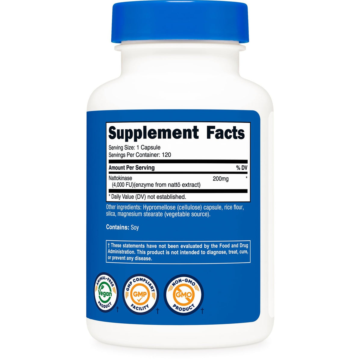 Nutricost Nattokinase (4,000 FU) 120 Capsules, Gluten-Free