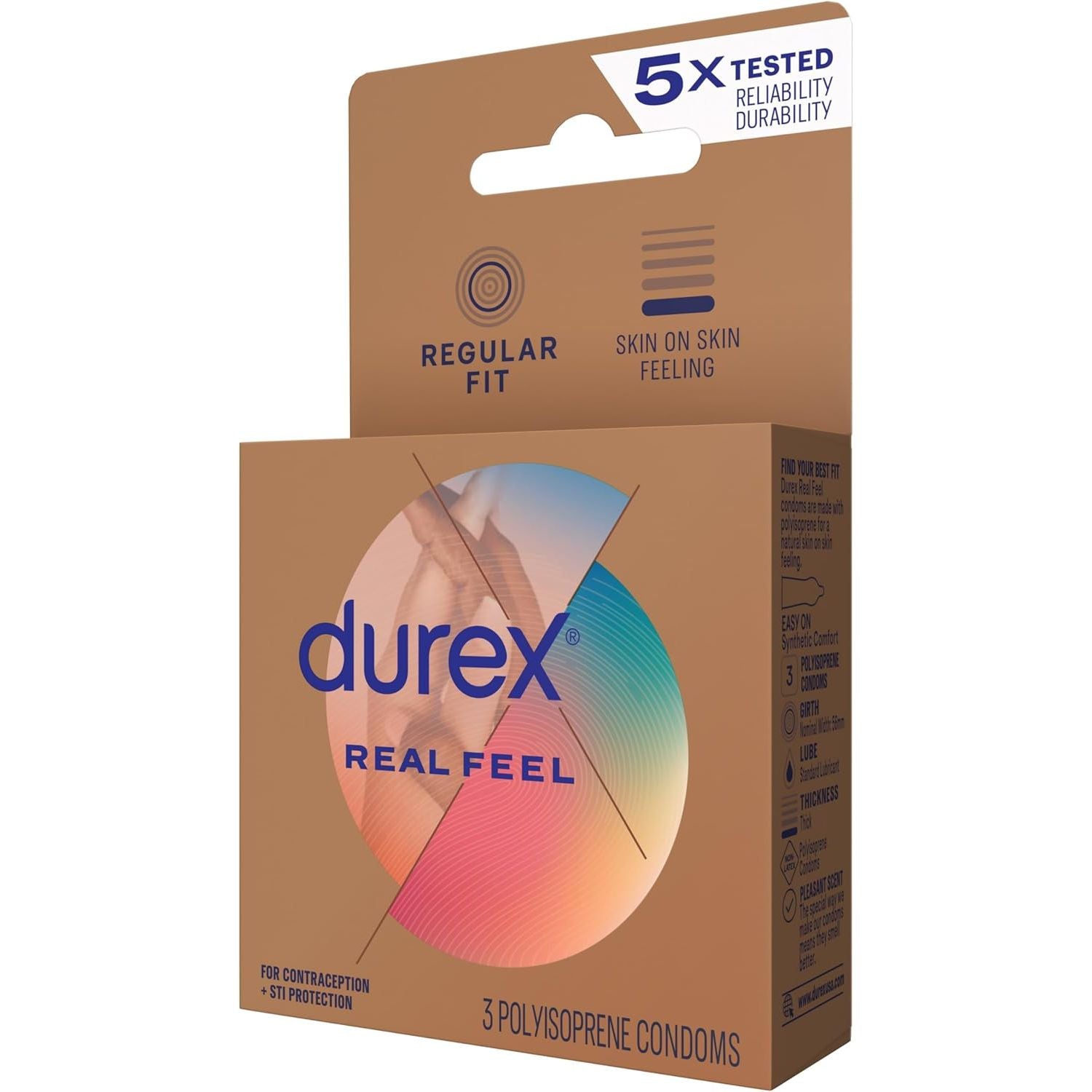 Buy now Durex Condom Real Feel Non Latex Condoms, 3 Count at indiglob india