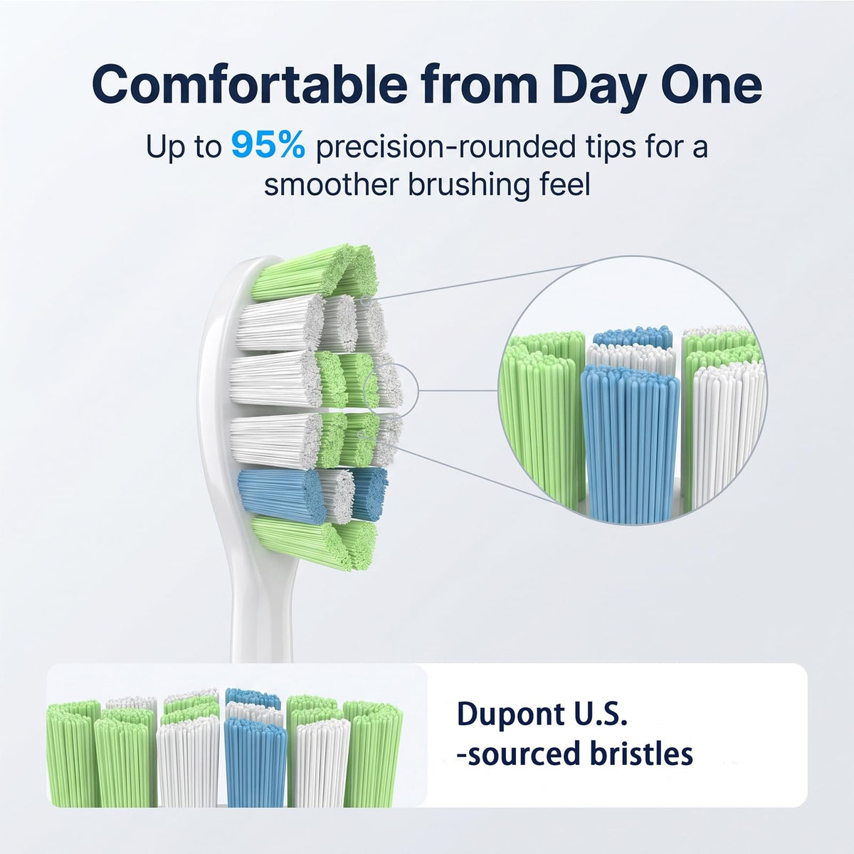 Pisonicleara Replacement Toothbrush Heads for Philips Sonicare(10 pcs)