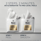 RoC Retinol Correxion Line Smoothing 2-Step Peel Pads with Clinical Retinol & 5-Acid Blend, Resurfacing Treatment for Fine Lines, Dullness, and Pores, 20 Treatments