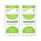 Schmidt's Aluminum Free Natural Deodorant Sandalwood & Citrus 2.65 oz 2 ct | 24 Hour Odor Protection for Women and Men. With Natural Ingredients. Cruelty-Free