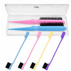 Aigee Slick Back Hair Brush & Edge Brushes and Combs Set,6Pcs in box