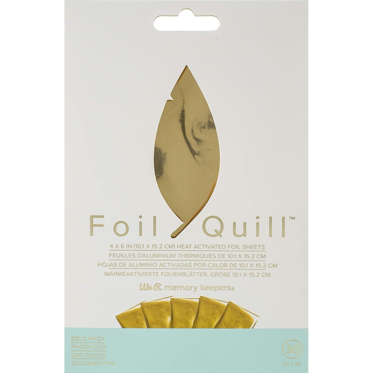 Buy now We R Memory Keepers Foil Quill Foil Sheets 4"X6" 30/Pkg-Shining Starling Goldfinch at indiglob india