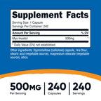 Nutricost Inositol Capsules 500mg, 240 Capsules - Veggie Capsules, Non-GMO, Gluten Free (Myo-Inositol) (Pack of 2)