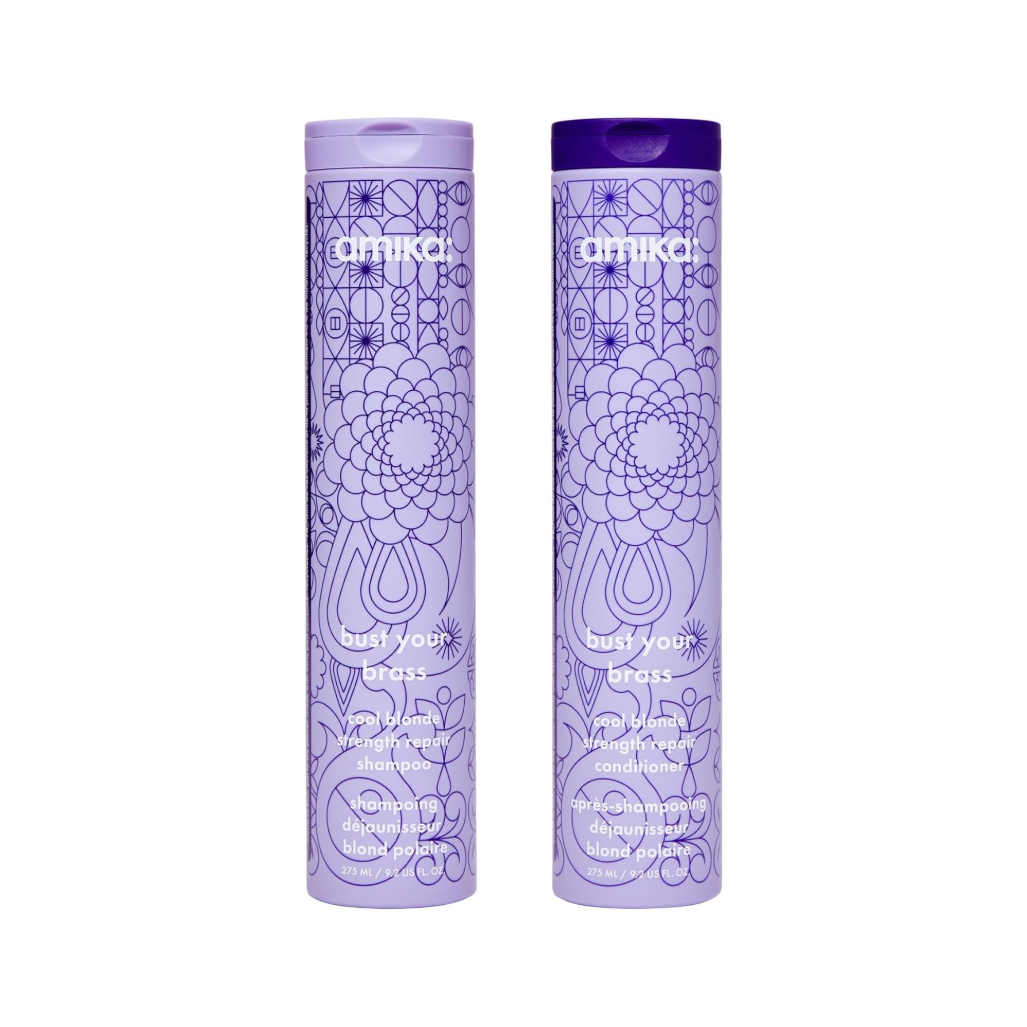 amika bust your brass cool blonde strength repair shampoo