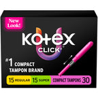 Buy now U by Kotex Tampons, Click Compact, Super Plus Absorbency, Unscented, 45 Count at indiglob india