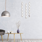 Buy now Amyhill Set of 3 Teardrop Mirror Wall Decor 23.6 x 2.7 x 0.2 Inches Rustic Farmhouse Decorative Long Mirror Creative Boho Art Decor for The Living Room Bathroom Bedroom Entryway (White) at indiglob india
