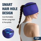 Buy now Hilph Cold Cap for Chemotherapy Patients, Stress Relief Hat, Ice Caps for Chemo with Top Coverage, Cold Hats for Head Discomfort, Adjustable Migraine Headache Relief Ice Pack for Women and Men, Blue at indiglob india