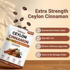 Ceylon Cinnamon with MCT Oil, True Sri Lanka Ceylon Cinnamon Highly Bioavailable Herbal Extract, Energy & Glucose Metabolism Support, Cardiovascular Wellness, Antioxidant Boost, 300 Softgels