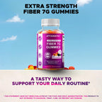 Vitamatic Prebiotic Fiber Gummies for Adults – 7g Fiber per Serving – 60 Pectin-Based Gummies Extra Strength, Zero Sugar Added – Supports Digestive Health & Regularity – Non-GMO, Vegan, Gluten-Free