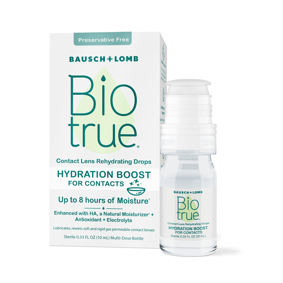 Biotrue Hydration Boost for Contacts, Lubricant Eye Drops, 0.33 Fl Oz