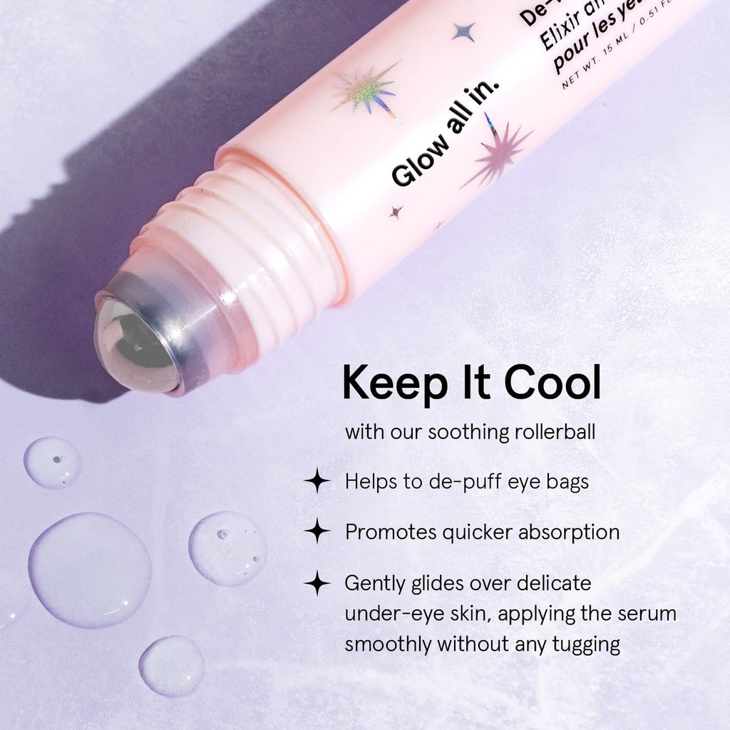 grace & stella Award Winning Under Eye Brightener Roller | Travel Size Toiletries - Retinol & Caffeine Eye Serum for Puffiness, Dark Circles, Wrinkles -Vegan Skincare (15ml / 0.51floz)