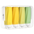 Buy now Morfone Travel Bottles for Toiletries, 3oz TSA Approved Travel Size Containers Leak Proof Squeezable Travel Accessories Refillable for Shampoo Conditioner Lotion Liquids(4Pack) Yellow at indiglob india