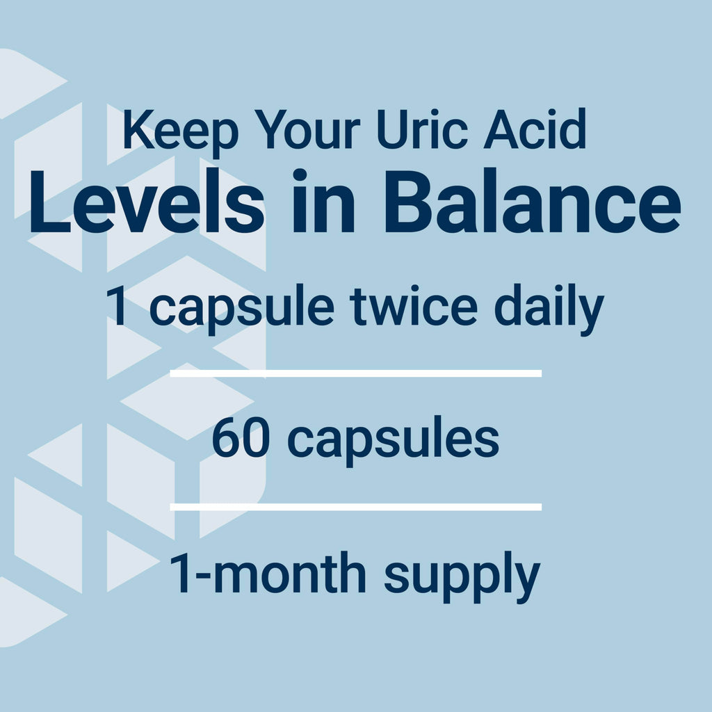 Life Extension Uric Acid Control, Promotes Healthy uric Acid Balance, Joint Health, discomfort Relief, Gluten Free, Non-GMO, Vegetarian, 60 Capsules