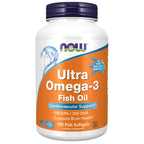 Buy now NOW Foods Supplements, Ultra Omega-3, 500 EPA and 250 DHA, Cardiovascular Support*, 180-Fish Gelatin Softgels at indiglob india