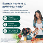 Metagenics PhytoMulti with Iron, Iron Bisglycinate 18 mg, 60 Tablets | Daily Multivitamin for Men and Women with Phytonutrients, Methylfolate, Vitamins A-K, Zinc and B6, Iron Bisglycinate 18 mg
